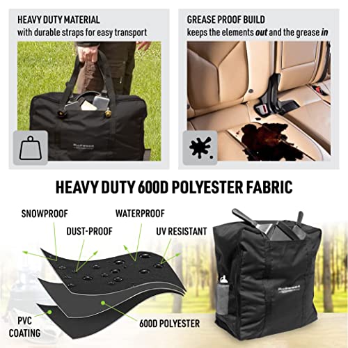 17" Table Top Griddle Carry Bag With Accessories Storage Pockets, Designed For 17 Inch Blackstone Portable Tabletop Grill, Deluxe Carrying Case For Bbq Toolkit Utensils And Squeeze Bottles #TOP5