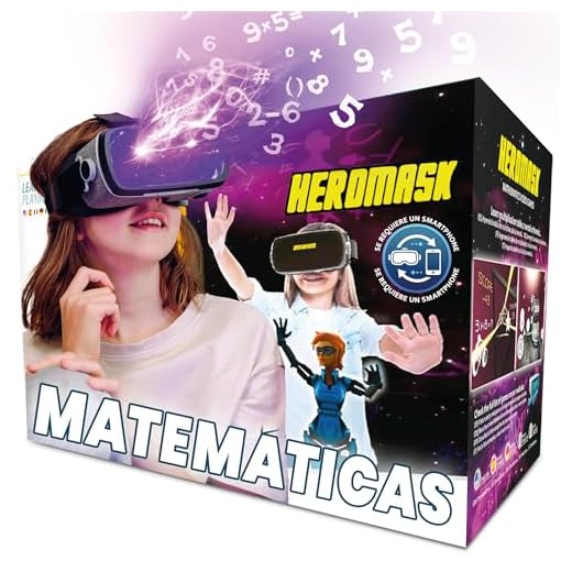 Heromask Gafas VR + Juegos. Aprender Matematicas [sumar y restar calculo Mental...] Gafas 3D Realidad Virtual [Regalo Original] Niños y niñas 5 6 7...12 años