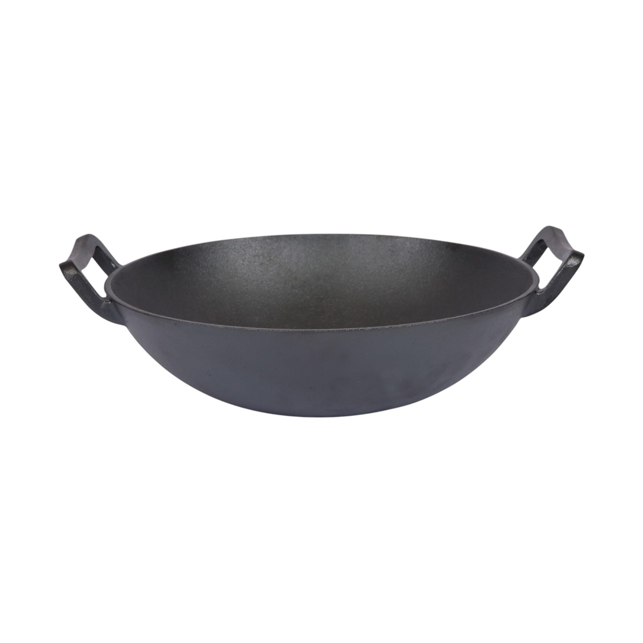 School Of Wok By Dexam Black Dexam School Of Wok Pre-Seasoned Cast Iron Flat Base Wok 300Mm