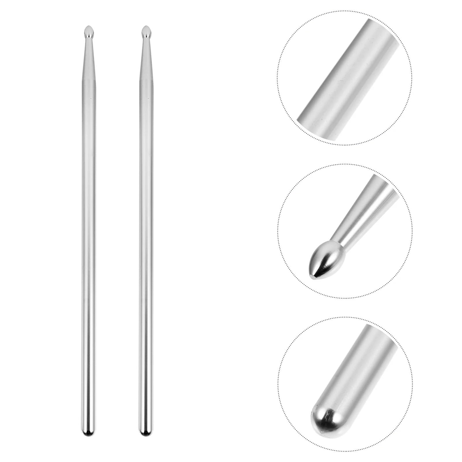 TrommelstöCke Drum Stick Solid Sticks Practice Metal Drumstick Percussion Drumming Gear and Accessories for Students Tool 5A Aluminum Alloy FüR Schlagzeug