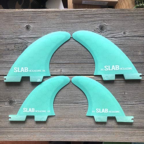 Slab-Surf Fins Quad Water Green 2 tabs Clic (M)