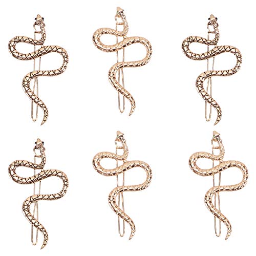Pince à cheveux serpent métallique antidérapante pour un maintien parfait des chignons