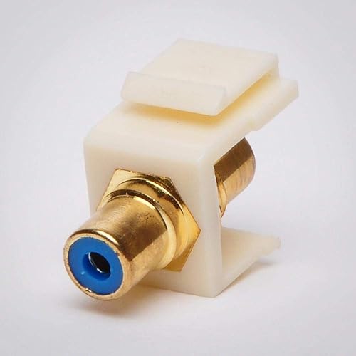 Miniatura 2 de RCA Keystone Conector de inserción de conector hembra a presión Puerto adaptador Acoplador en línea chapado en oro para montaje en panel de salida
