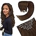 Produktbild Easyouth Clip Haar Verlängerung 20 Zoll 100g 7 Stück Pro Paket Farbe Mitte Braun Human Hair Clip in Extensions