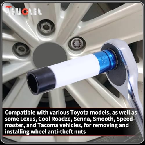 Image of 11PCS Wheel Locking Nut Key Kit for Toyota, Lexus, Tacoma | Wheel Lock Nut Socket Adapter Set, Anti-Theft Lug Removal Tool, Anti-Theft Screw Remover, Repair Tool, Tyre Fitting, garage