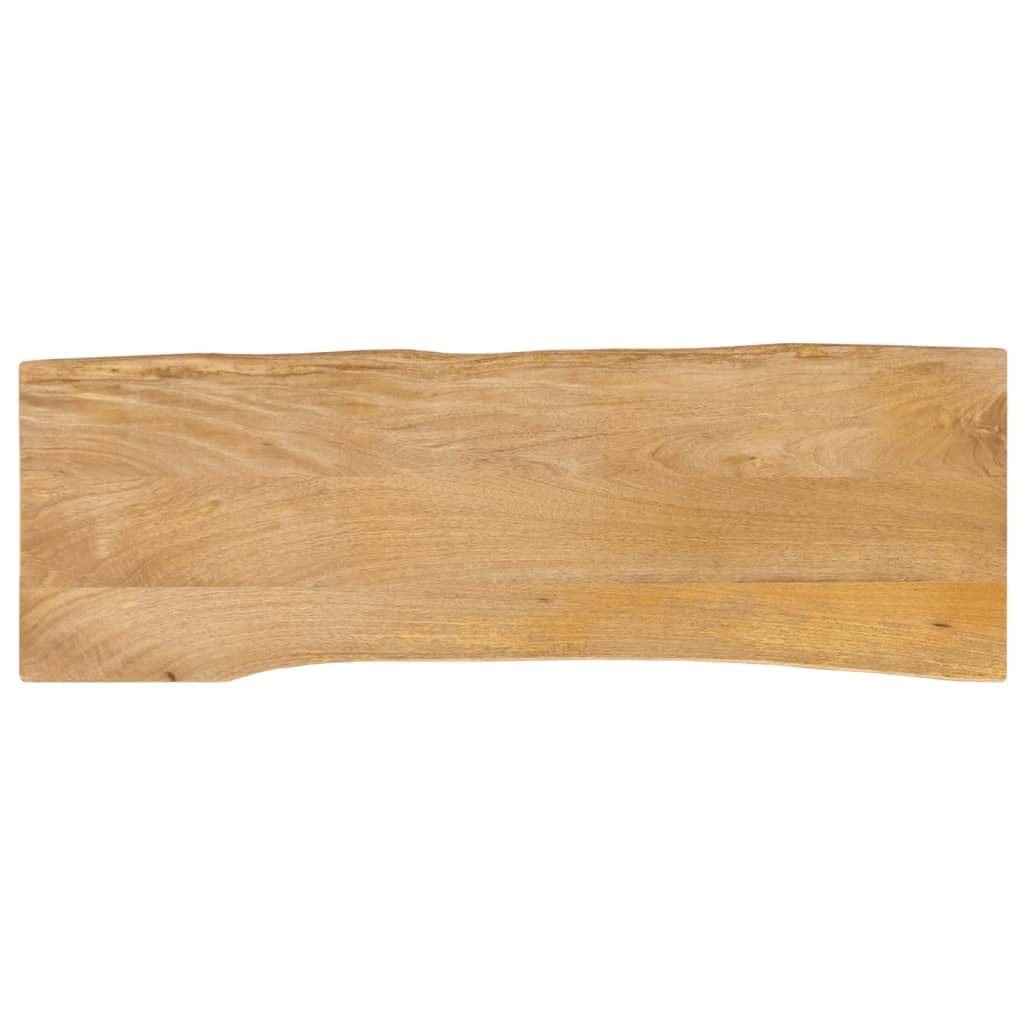 vidaXL Tischplatte, Holztischplatte mit Baumkante, Ersatztischplatte für Couchtisch Beistelltisch Esstisch, Holzplatte, Massivholz Mango
