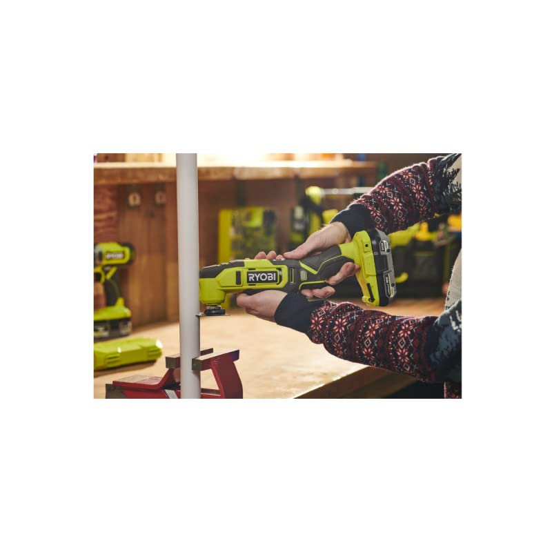 Confezione RYOBI - Multiutensile RMT18-0 - 18V OnePlus - 11 accessori - Senza batteria e caricatore - Kit 12 accessori R