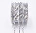 Art&Beauty 11 Yard Crystal Rhinestone Close Chain Trim Sewing Craft 2.5mm AB Color (AB)