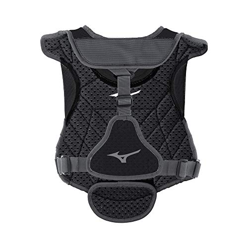 Mizuno Samurai Women's Fastpitch Softball Chest Protector 13'', Black-Grey #TOP1