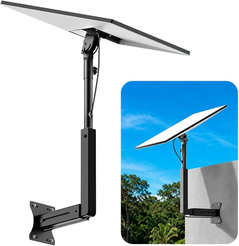 Suporte de Parede Articulado 360° para Antena Starlink V4 Braço Retrátil Bloazzup Metal Reforçado