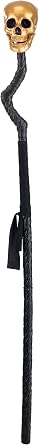 Fun Costumes Gold Voodoo Skull Staff Costume Accessory Standard
