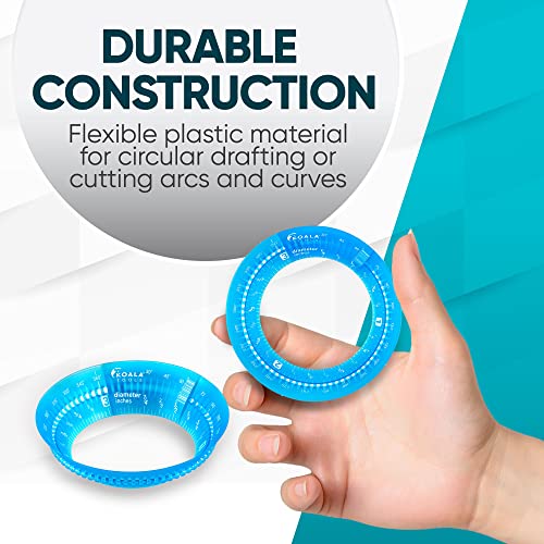 Koala Tools - Mini Ring Ruler for Circle Templates and Surfaces, Circular Ruler with 1 to 3.5-inch Adjustable Diameter, Geometric Tool for Drawing Circles - Thumbnail 6