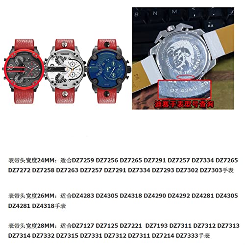 Correa SCRUBY para Diesel DZ7395 DZ7370 DZ7257 DZ7430 banda de cuero 7