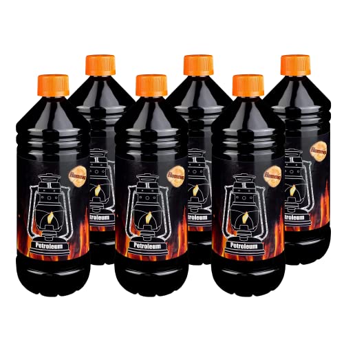 Flameup Petroleum für Petroleumheizung, -ofen oder Lampe, 6 L hochreines Kerosin zur Verbrennung in Kamin, Heizung oder Lampe, verbrennt rückstandsfrei und geruchlos