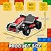 2-in-1 Ride on Toy for Kids, Different Truck/Go Kart Freely Switched, 12V Battery Powered Cars for Kids, Creative Building Block, Ride on Car w/4-Wheel Suspension, LED Lights (Red)