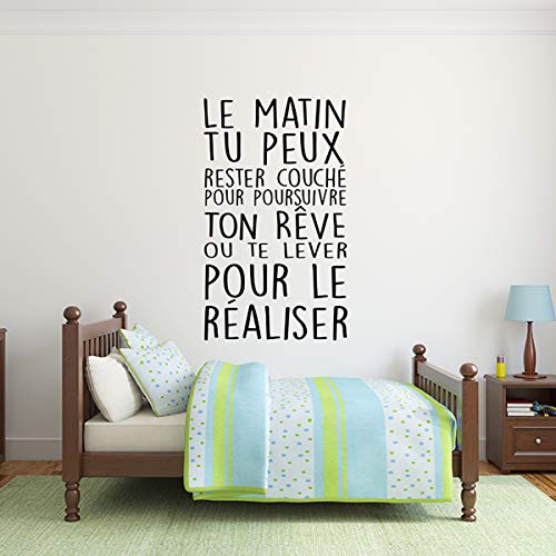 Ambiance-Live Make Your Dreams Come True Sticker Black, 55 x 30 cm - Image 2