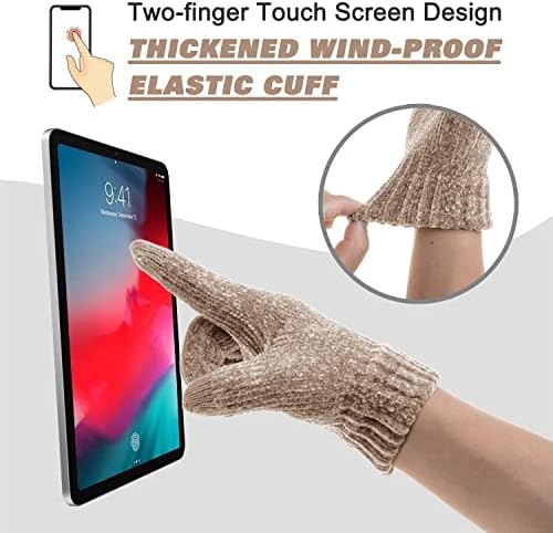 3Pcs Kids Hat Scarf Gloves Set,Thicken Fleece Thermal Knit Pompoms Beanie Scarf Touchscreen Gloves Set for Kids Aged 3-10,Winter Accessories Sets for Children Outdoor Sports
