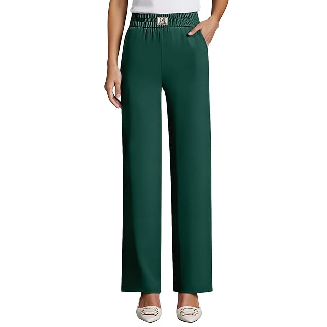 Pulisa Heracomfy Glamorease Perfect Drape High Rise Pull-On Stretch Pants Heracomfy Pants for Seniors Women Over 50