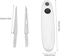 Vista 2 de Cuchillo a batería, cuchillo de carne inalámbrico de acero inoxidable, cuchillo de filete eléctrico recargable para tallar carne, cuchillo de cocina