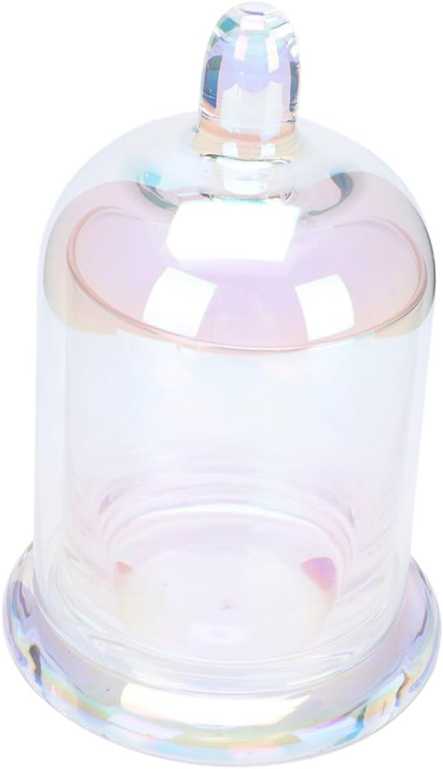 KALLORY Glass Candle Holder Dome Cover Large Wedding Candle Cup for Aromatherapy and Home Décor