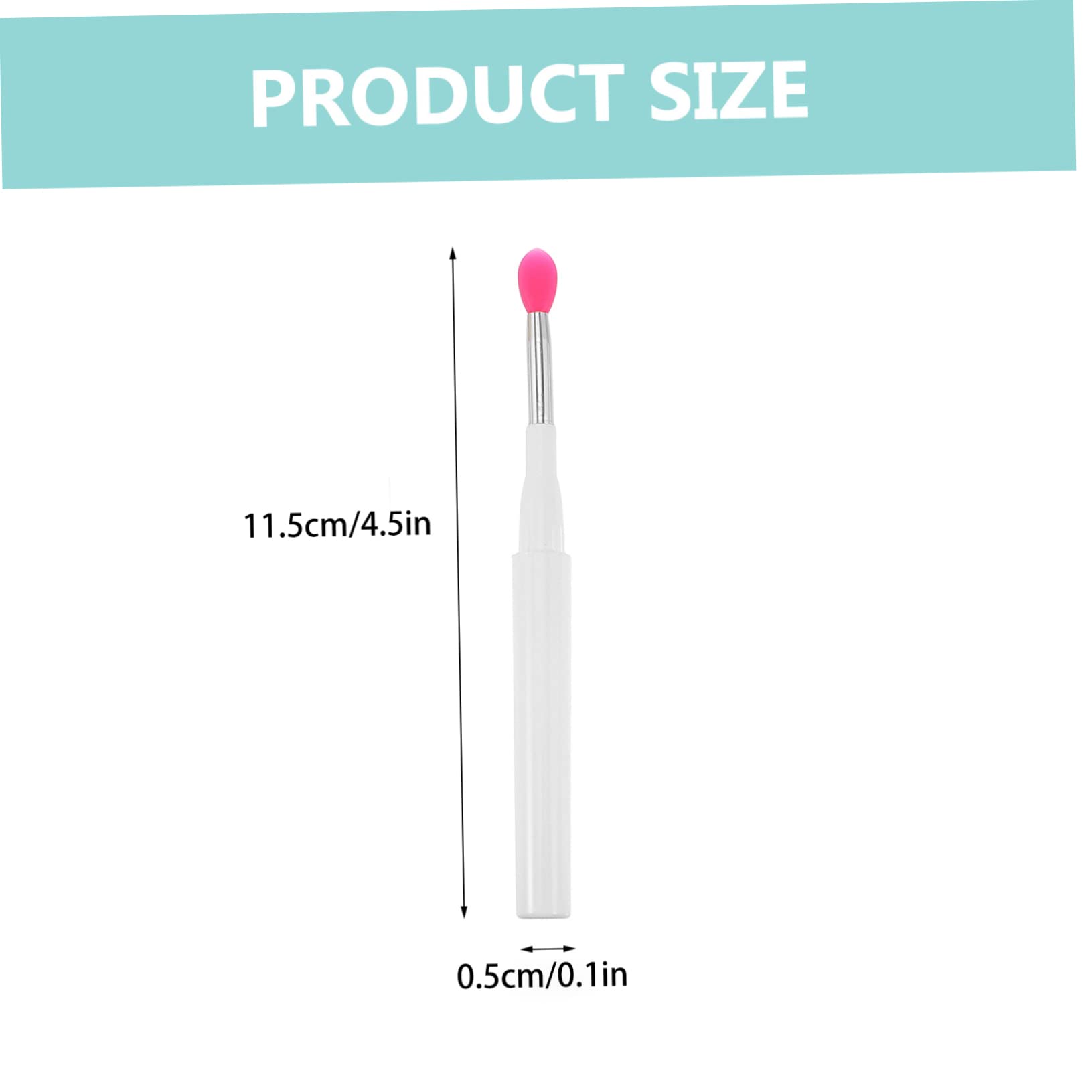 IWOWHERO 10pcs Silicone Lip Brush Set Travel Lip Makeup Brush with Cap Eyeshadow Applicator Lipstick Makeup for Women