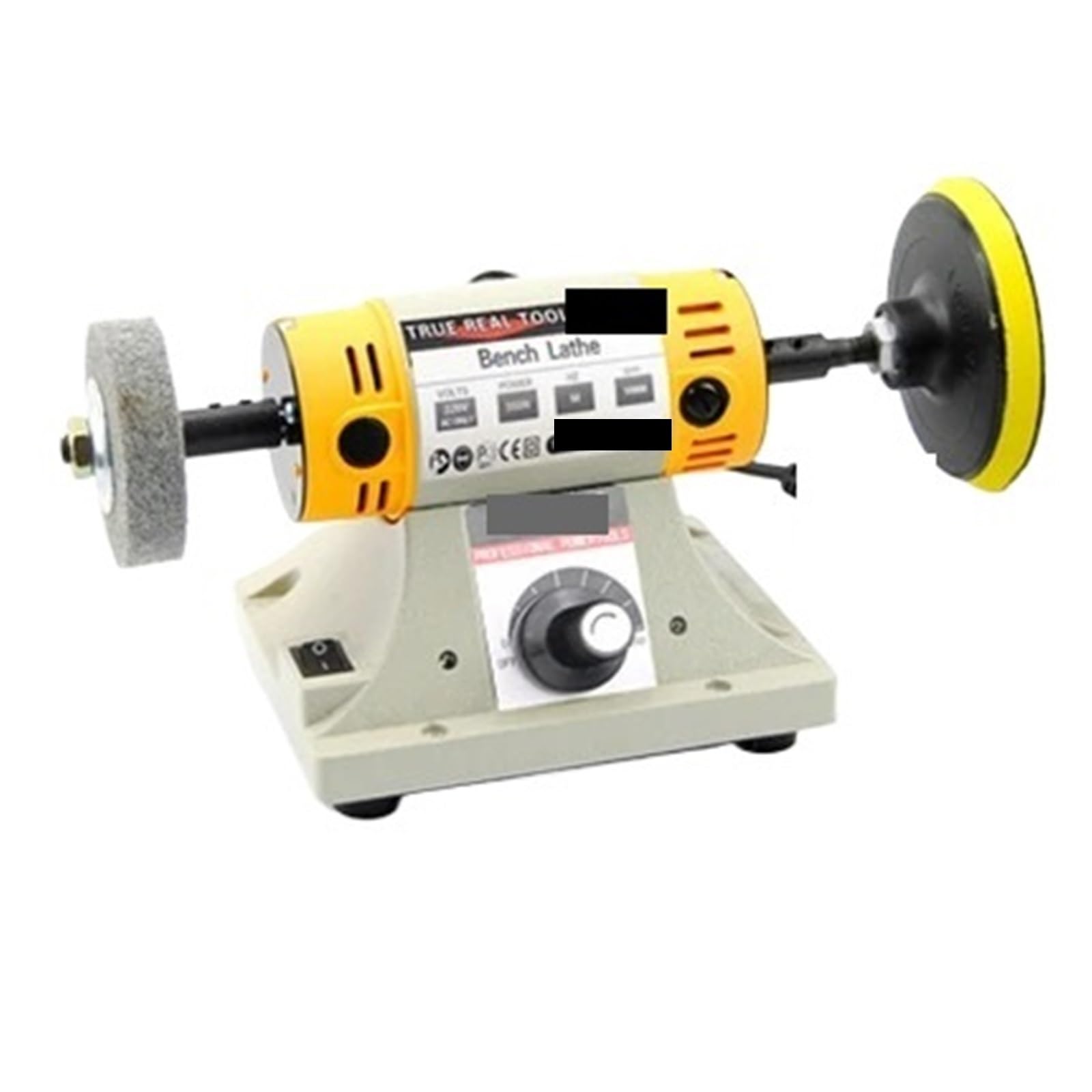 JVDDI 350W Stone Polishing Machine DIY Woodworking Jade Jewelry Bench Lathe Machine Grinding Machine Jade Cutting Machine(Set2)