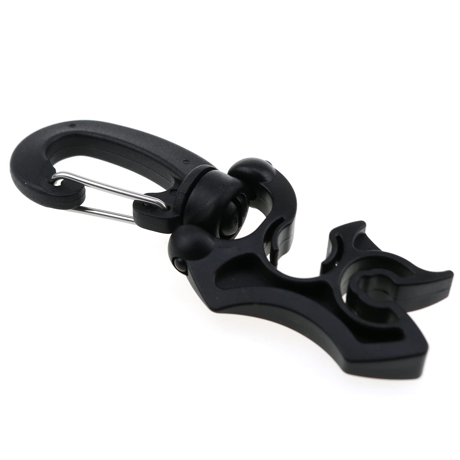 Support Tuyau Plongée Noir Clip De Plongée Double Rotation - Fixation Régulateur Et Manomètre Air Buddy Plongée