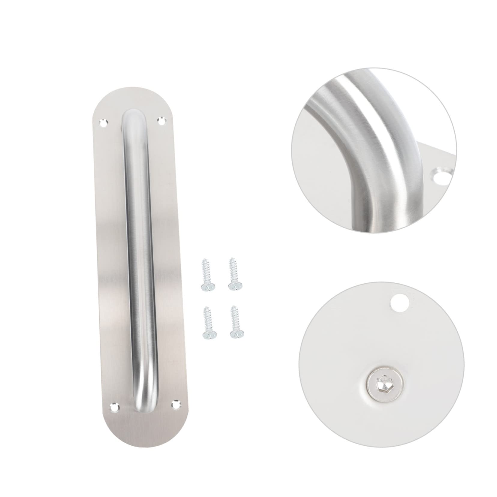 balacoo Stainless Steel Push-Pull Panel Handle Non-Handle for Door Easy Install Modern Furniture