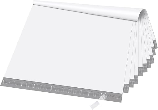 Fuxury Extra Large Poly Mailers 24x36" 50 Pcs, 2.5mil Bulk Heavy Duty Shipping Bags for Clothing,Strong Adhesive Shipping Envelopes for Small Business Supplier,XL Jumbo Poly Mailing Envelopes White