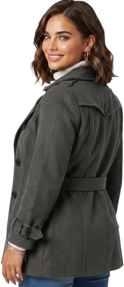 ToBeInStyle Women's Lightweight Fully Lined Anorak Jacket Quilted Coat w/Drawstring Waist & Zipper
