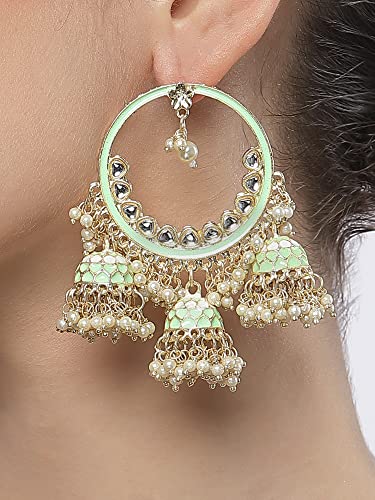 Stylish Traditional Kundan Jhumka Earrings for Women