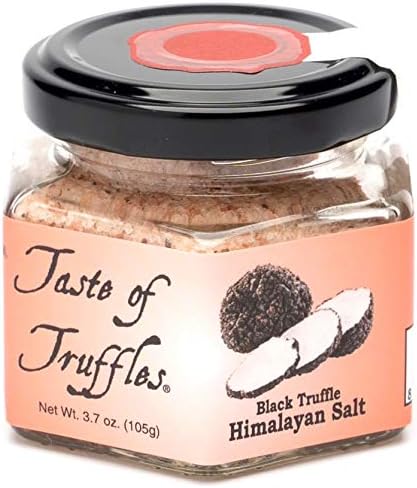Black Truffle Himalayan Pink Salt wt. 3.7 oz(105g) - Burgundy Black Fall/Winter European Truffles (Tuber Uncinatum) - Gourmet Food Condiments - NON-GMO, VEGAN & Vegetarians Friendly, ALL NATURAL