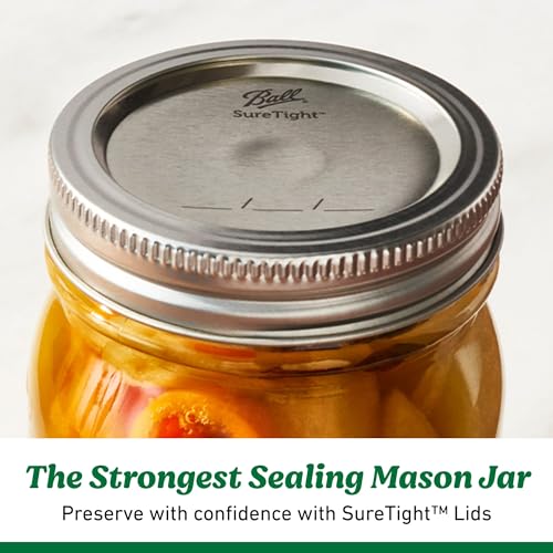 Image of Ball Wide Mouth Quart 32oz. Glass Mason Jar with Lids and Bands, 4 Count