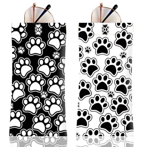 Image of Anikathy 2Pcs Sunglass Eyeglass Glasses Case Soft PU Leather with Cleaning Cloth Portable Glasses Pouch Bag for Men Women