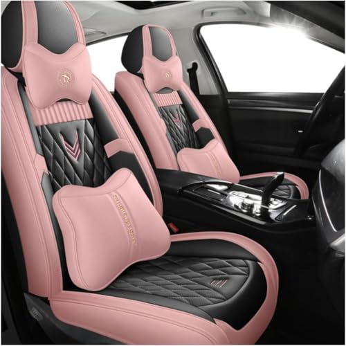IXITAB Fundas de asiento de coche universales Set para Toyota Harrier SIENTA FT-1 FT-AC Yaris Cross Vios Esquire C-HR Mirai FT-4X A-BAT Accesorios de coche, color rosa lujoso