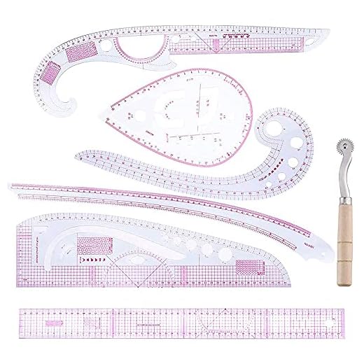 Regla Métricas Curva Para Costura, Regla Francesa DIY Herramientas Para Coser, Diseño Plegable, Plantilla De Dibujo (7 Estilo)
