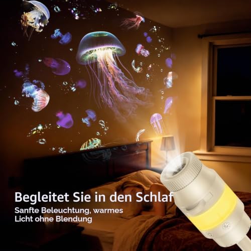 Crebeau HD 5D holografischer Galaxie Sternprojektor, USB Sternenhimmel Projektor Lampe, Um 360° Verstellbar Galaxy Projector… – Ansicht 4