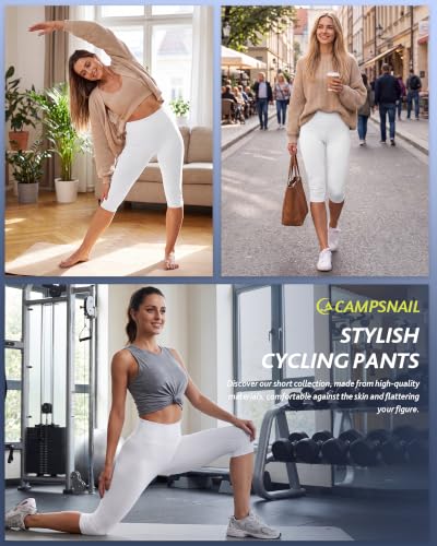 Image of Workout Biker Shorts for Women - 3 inch /5 inch /14 inch Booty Spandex Volleyball Shorts | Soft High Waisted Tummy Control Shorts, Short Capri Knee Leggings, Fitness Clothing for Yoga Gym Running Athletic