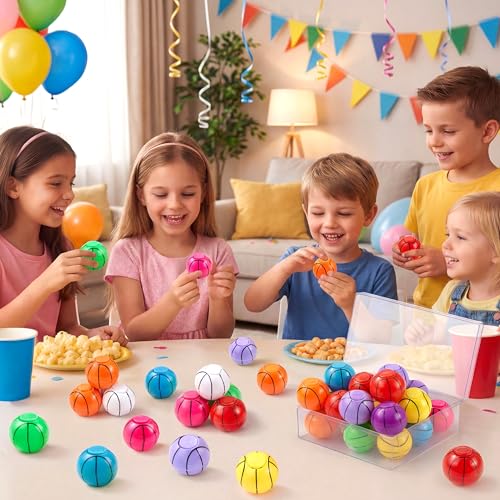 Image of JOYIN 36 Pack Basketball Fidget Spinners for Kids, Treasure Box Prizes for Classroom, Goodie Bag Stuffers for Birthday Party, Basketball Party Favors, Fidget Toys Bulk, Stress Balls