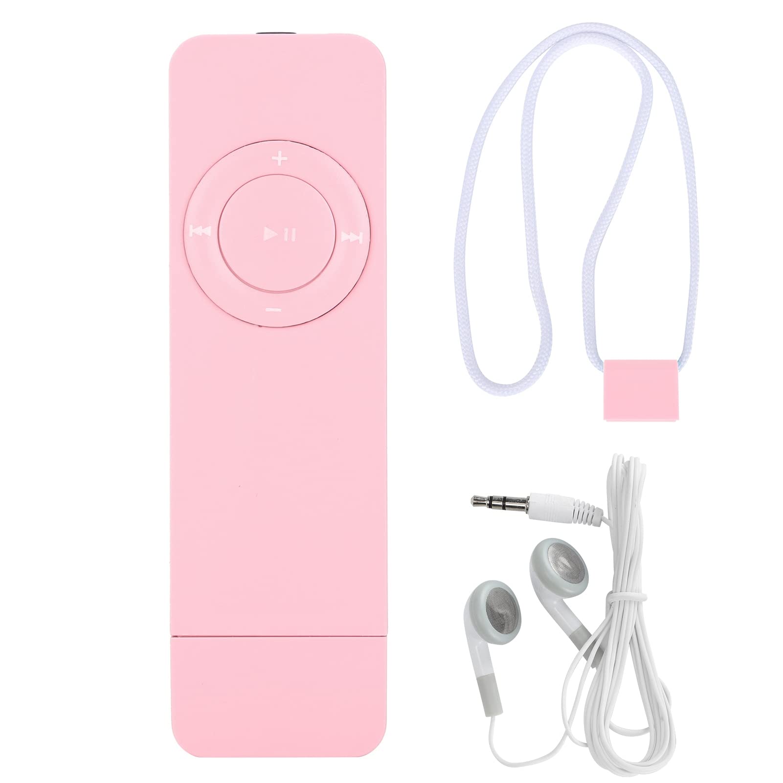 MP3 Music Player MP3 Music Player Portable Music Media MP3 Player with Lanyard for Listening to Music (Pinkish)