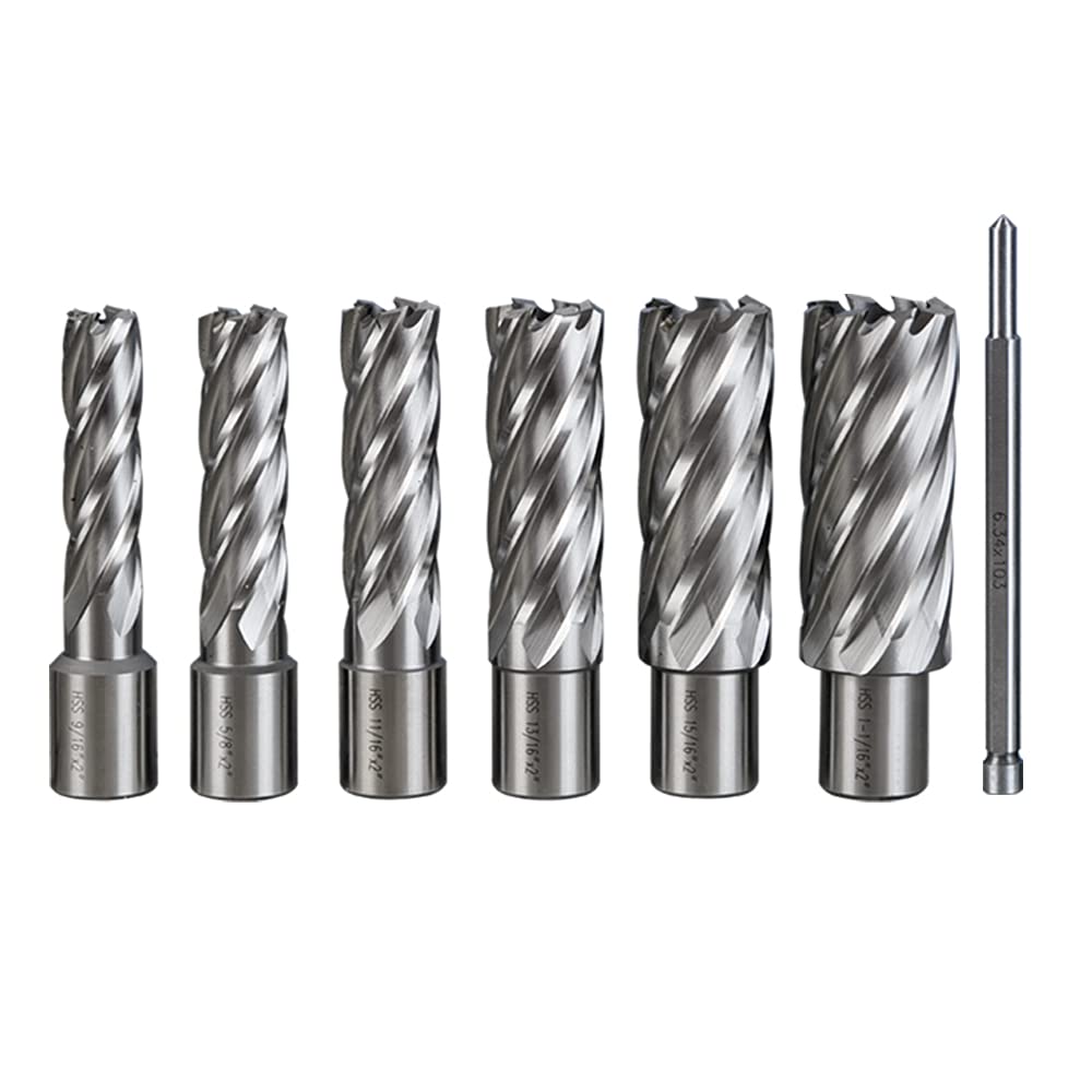Six Annular Cutters with Pilot Pin