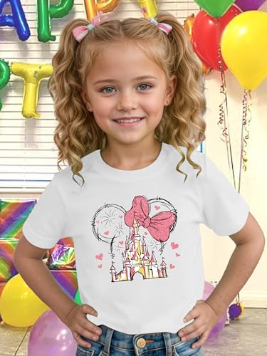 Magical Shirt for Girls Cute Graphic Tee Holiday Family Vacation Shirts Kids Short Sleeve Outfits Tops3
