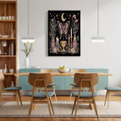 Tableau de décoration murale violet apaisez votre esprit dans la chambre