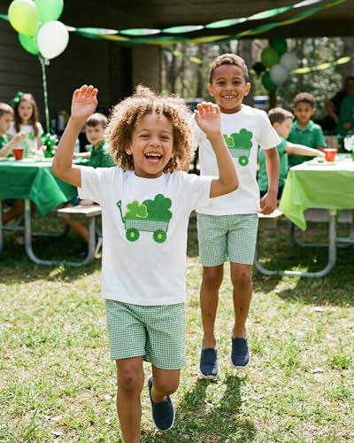 Image of Unique Baby Boys 2pc Shorts Set Outfit Short Sleeve Shirt with Embroidery Design and Shorts