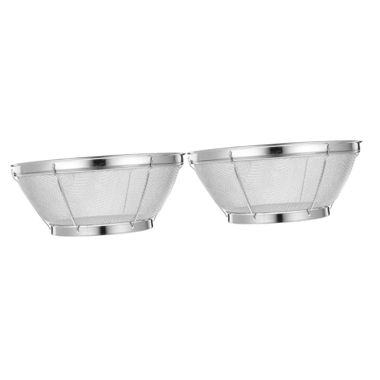 TOPBATHY 2 Pezzi Ciotola per Colino da Cucina Scolapasta per Riso Colino a Maglia Fine di Scarico in Acciaio Inossidabile per Una Facile Pulizia