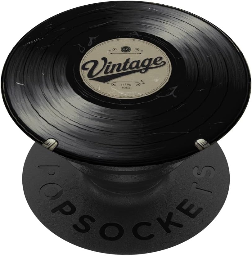 Vinyl Record Player Vinyl Collector Retro Music Lover PopSockets Adhesive PopGrip