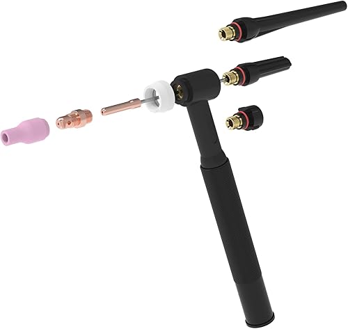 Miniatura 3 de TOOLIOM 71 piezas Kit de accesorios para antorcha de soldadura TIG, lente de gas gruesa, copa de vidrio, copa de cerámica, kit de tapa trasera para