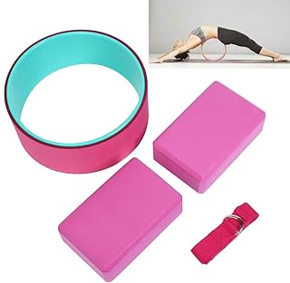 Wonder Wheel, Yoga Wheel, Wheel and Strap Dharma Yoga Prop Wheel Yoga Wheel for Back Stretching Fitness Set for Improving Backbends for Stretching