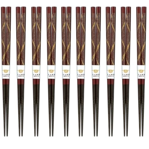 J-kitchens 箸 10膳セット お弁当 ピクニック 行楽用 運動会 来客用 おもてなし 木製 とんぼ玉 ゆずりは 21.0cm 食洗機対応 日本製