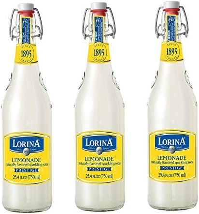 Sparkling Fresh Lemonade, Prestige Collection (25.4oz, 3-Pack) Naturally Flavored Carbonated Soda Water, Artisan Crafted, Gluten-Free Beverage - No Artificial Colors or Flavors